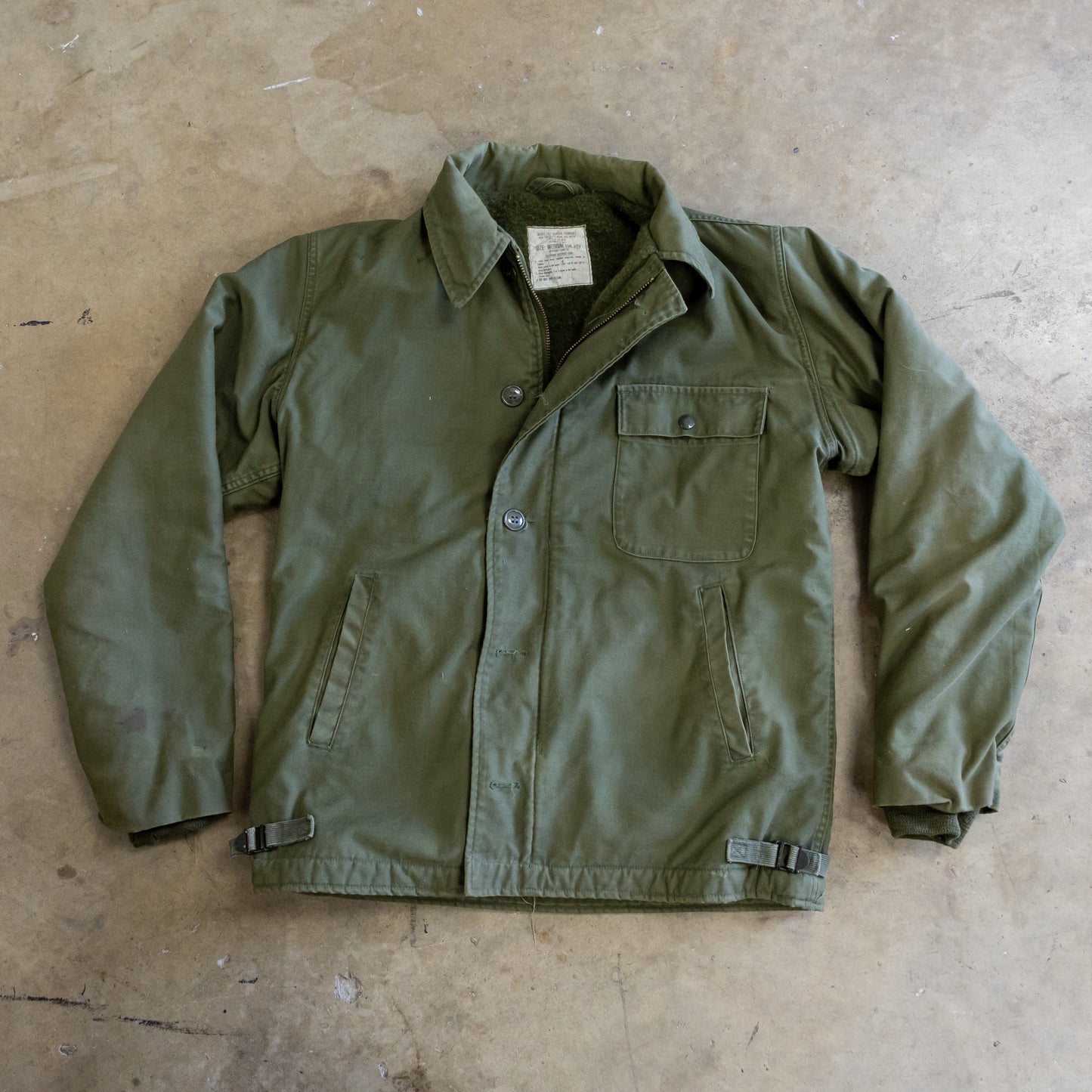USN A-2 Deck Jacket Jacket, Cold Weather, Permeable (Medium)