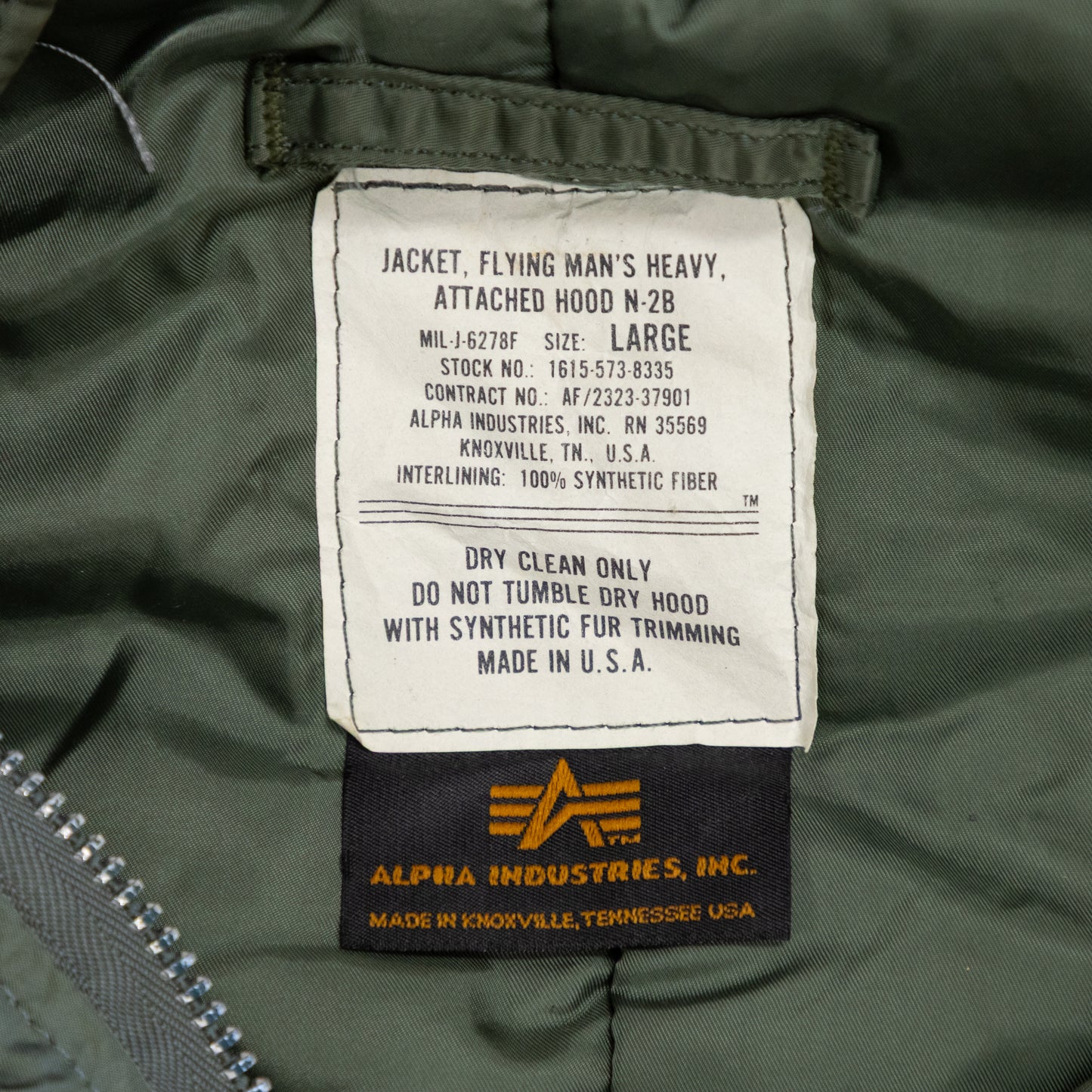 USAF N-2B Jacket, Flying Mans Heavy (Large)