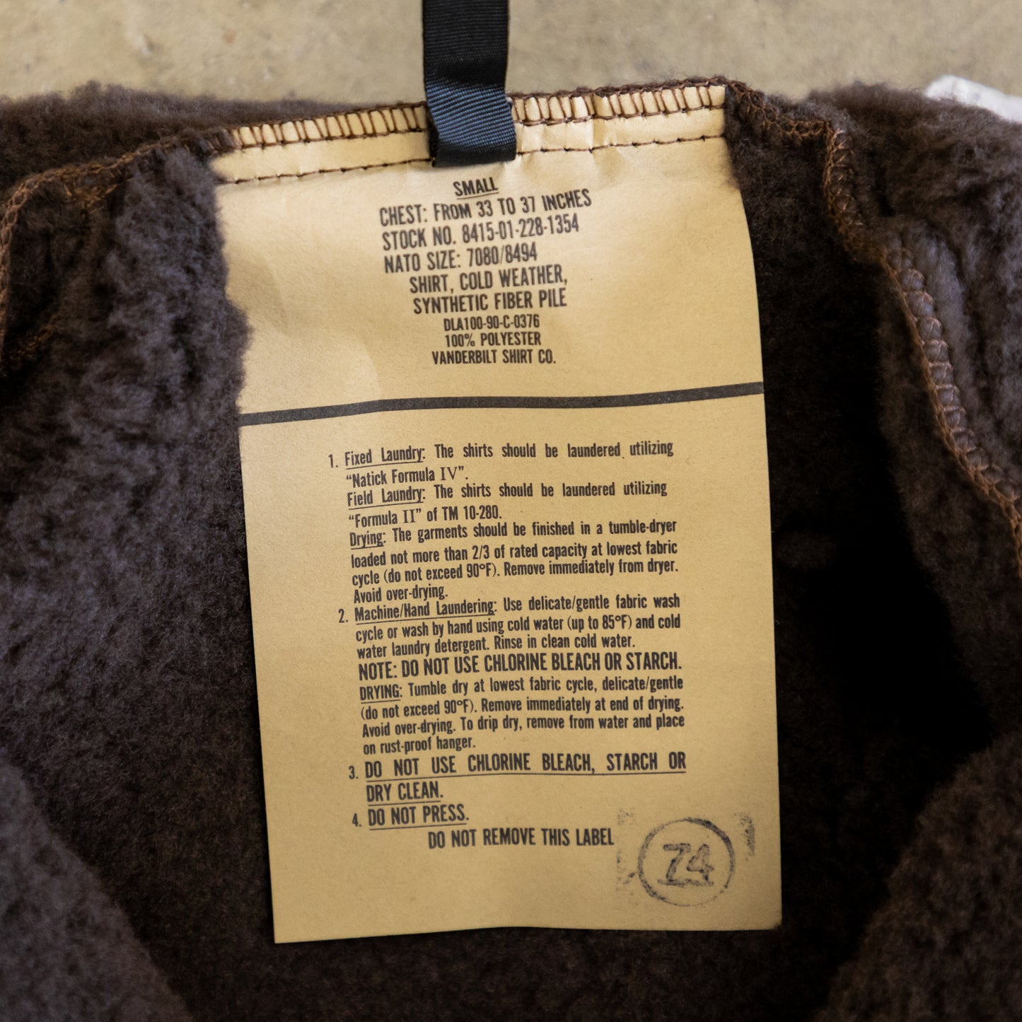 USGI Buffalo Fleece Jacket (Small)