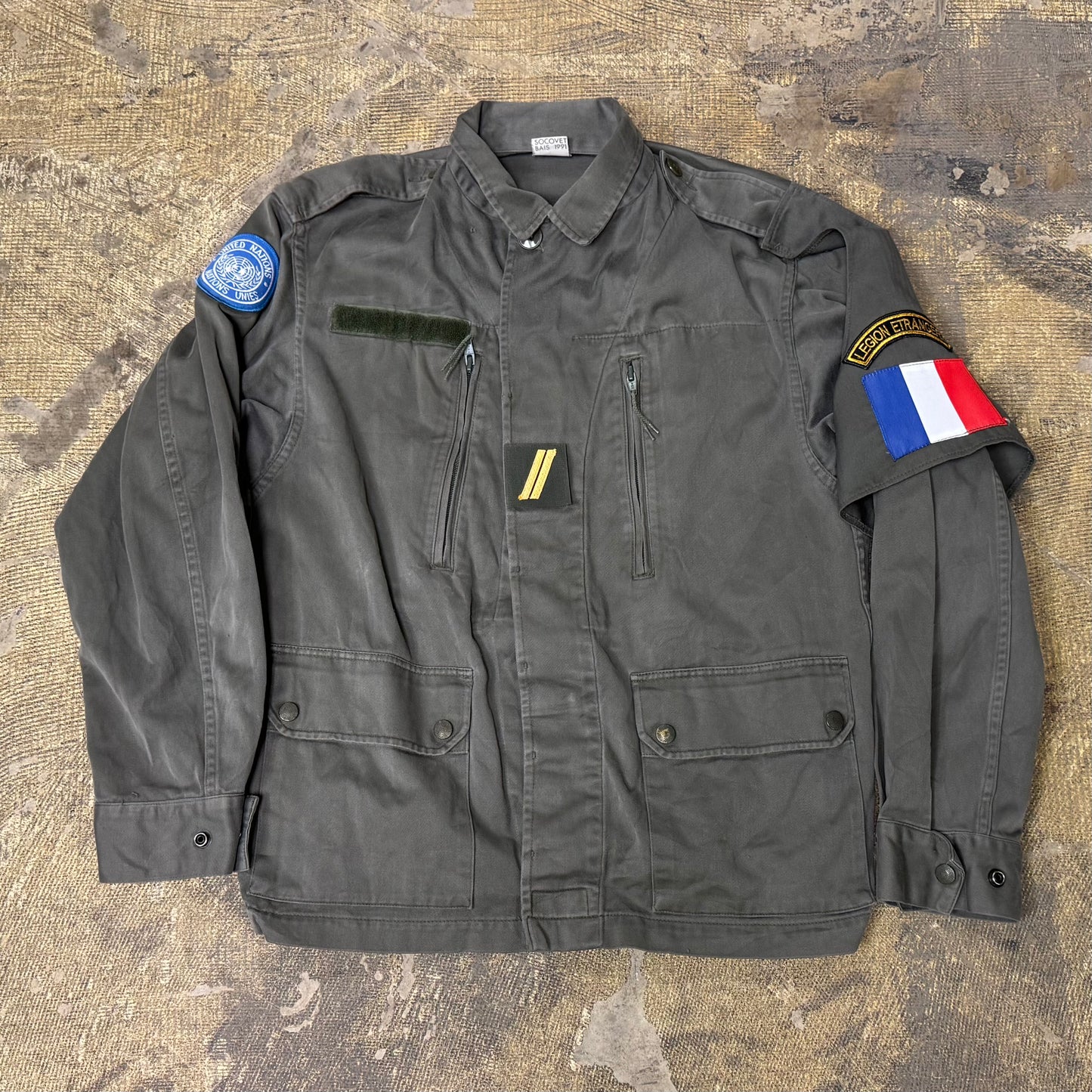 French United Nations F2 Field Uniform Shirt With Matching Foreign Legion Armband