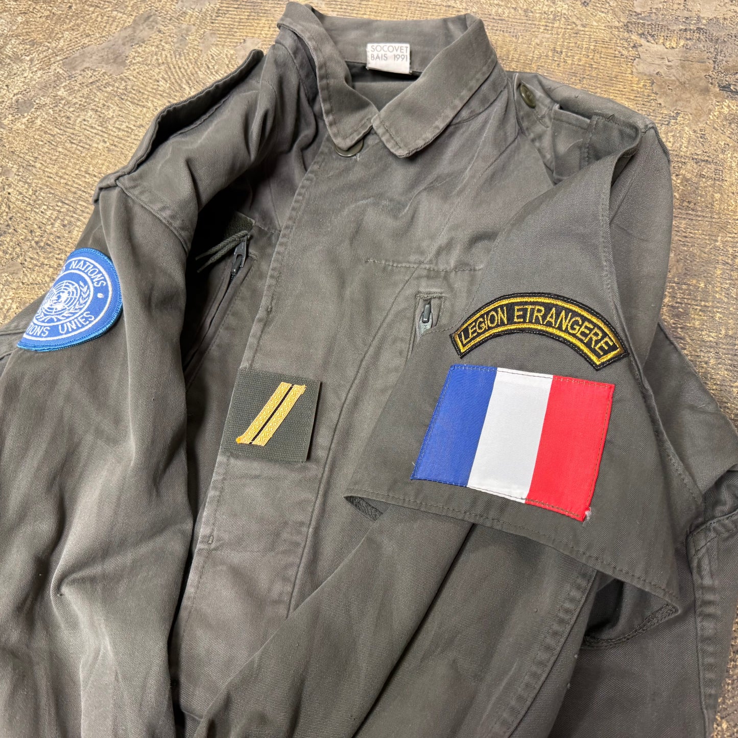 French United Nations F2 Field Uniform Shirt With Matching Foreign Legion Armband